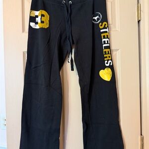 PINK Victoria's Secret Black and Yellow Sweatpants
